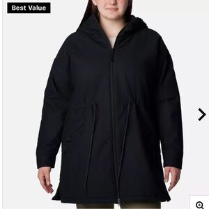 Columbia Plus Size Black Lightweight Parka Jacket